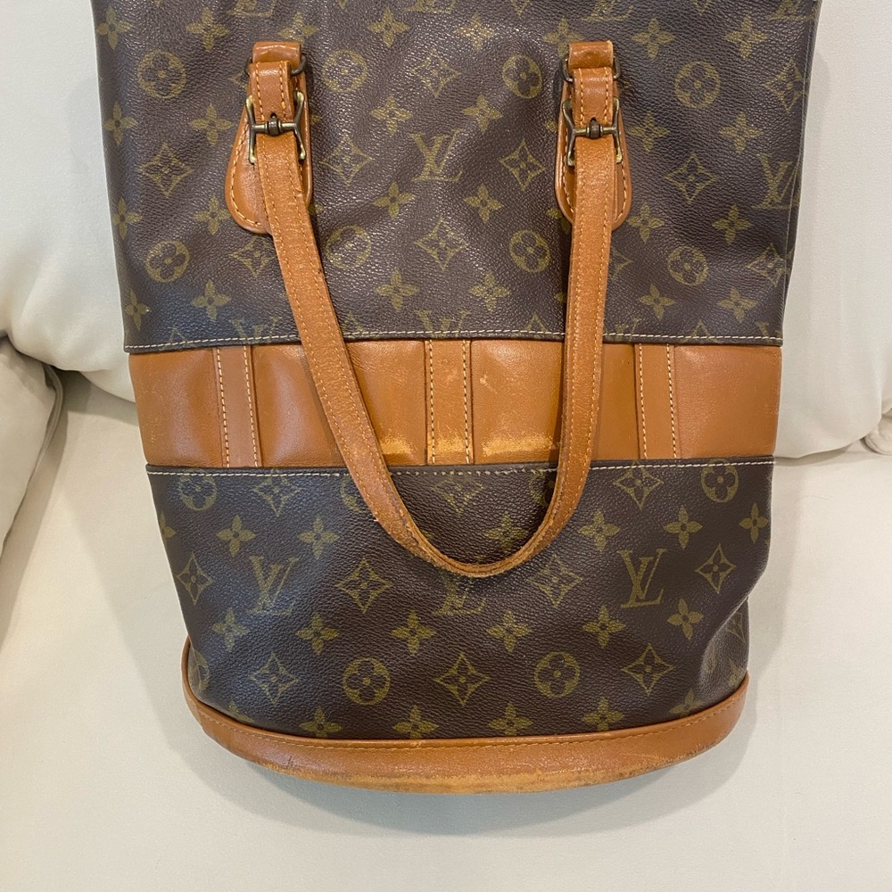 Louis Vuitton Brown and Tan Monogram Bag
